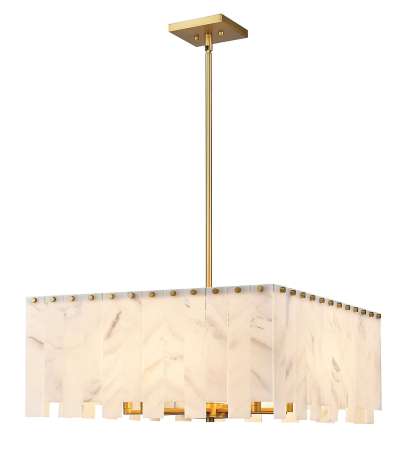 Viviana 9 Light 26" Pendant in Rubbed Brass