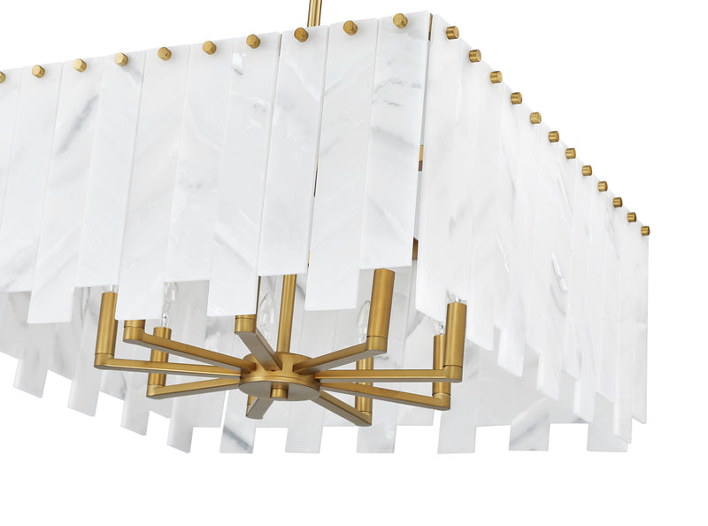 Viviana 9 Light 26" Pendant in Rubbed Brass