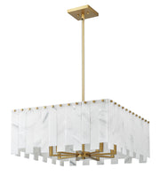 Viviana 9 Light 26" Pendant in Rubbed Brass
