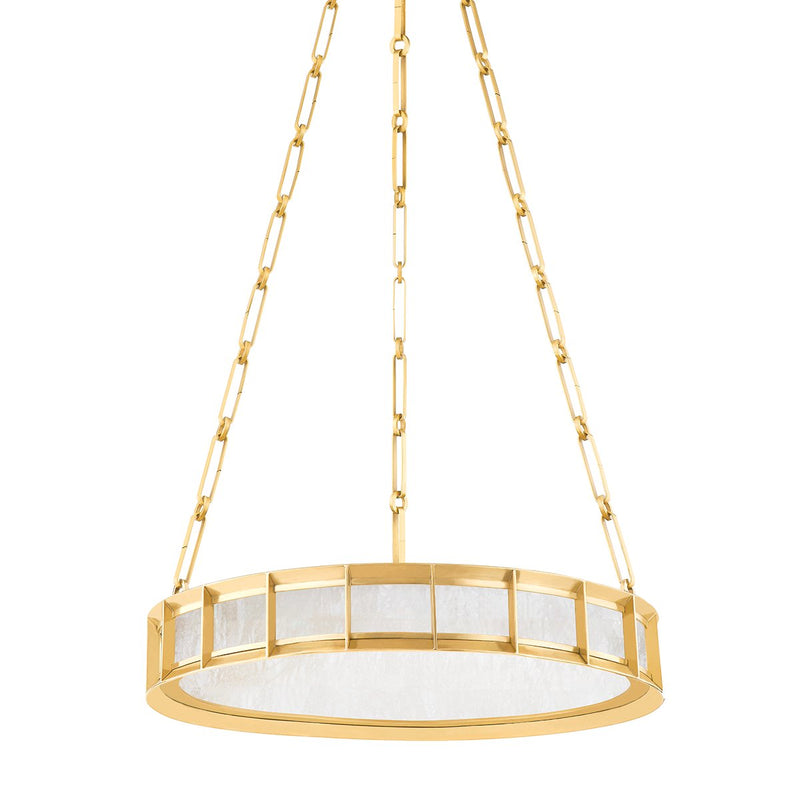 Leda Medium Pendant in Vintage Brass