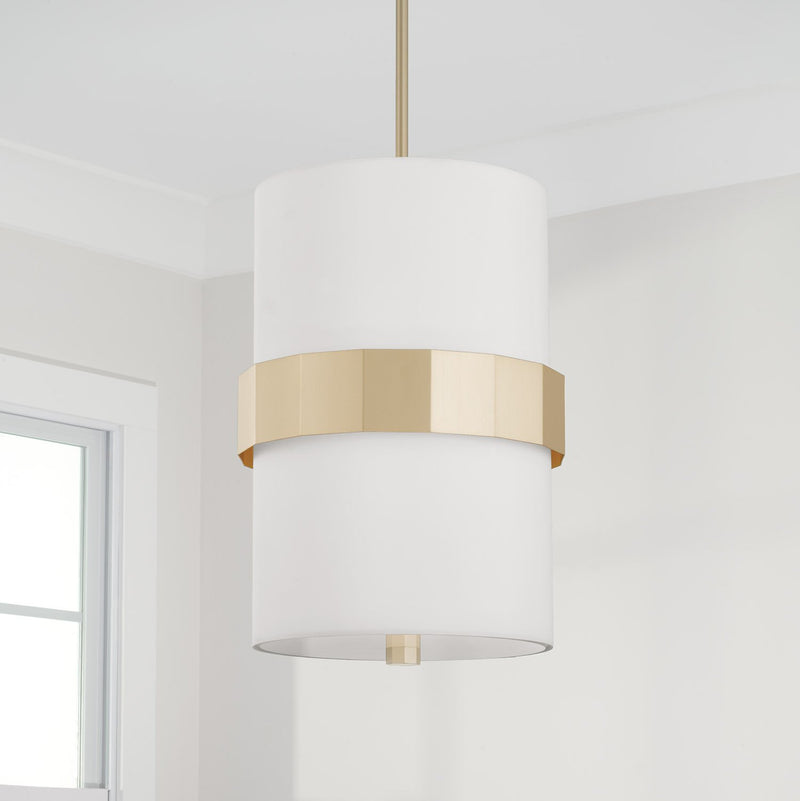 Sutton 2-Light Pendant in Soft Gold