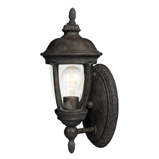 Knob Hill Cast 1 Light Outdoor Wall Lantern in Sienna