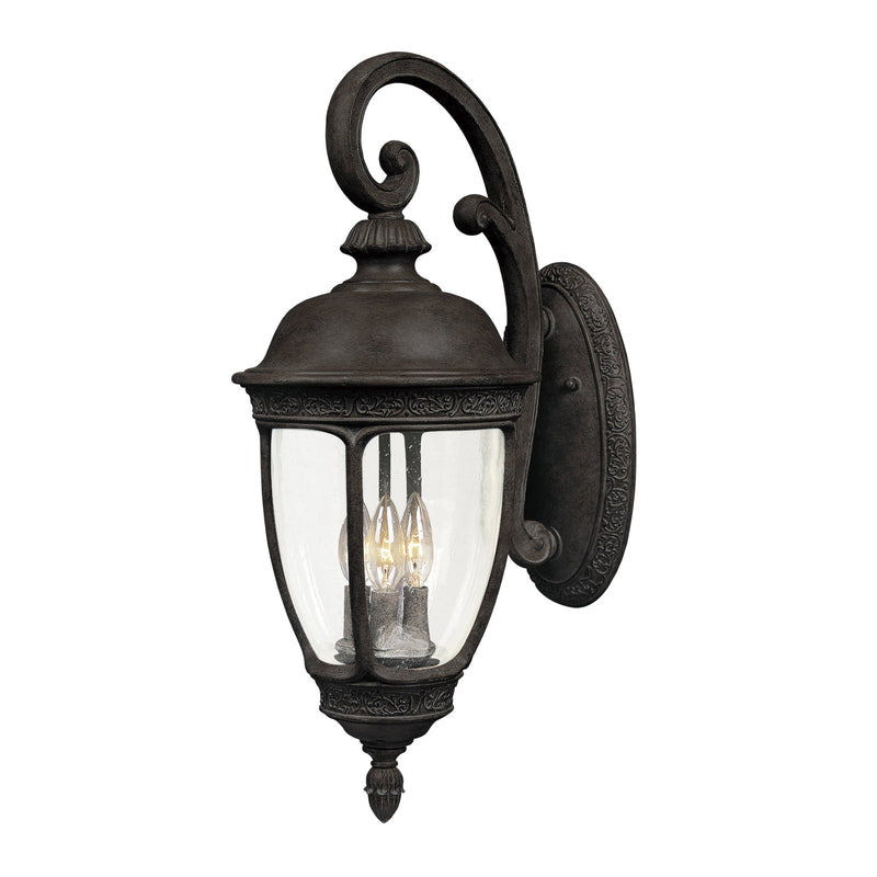 Knob Hill Cast 33" 3 Light Outdoor Wall Lantern in Sienna