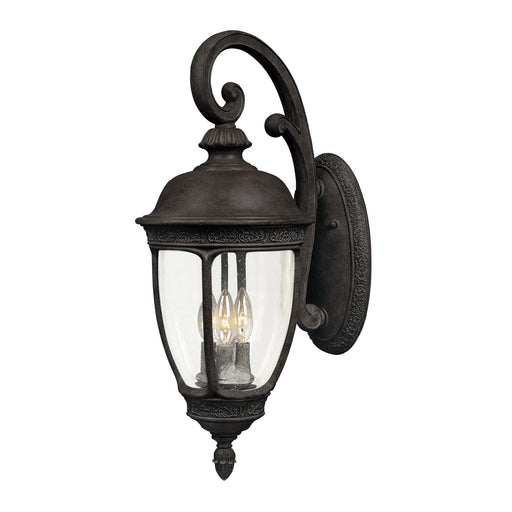 Knob Hill Cast 33" 3 Light Outdoor Wall Lantern in Sienna