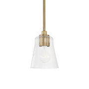Baker Small Semi-Flush Mount in Aged Brass