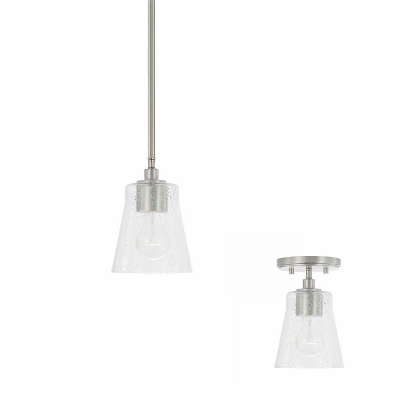 Baker Small Semi-Flush Mount in Brushed Nickel
