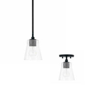 Baker Small Semi-Flush Mount in Matte Black