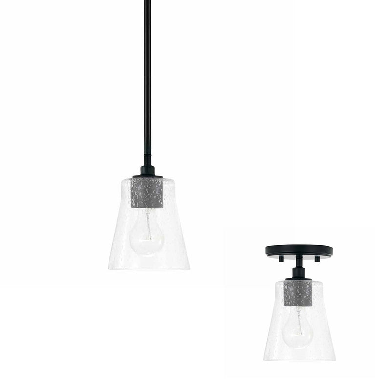 Baker Small Semi-Flush Mount in Matte Black