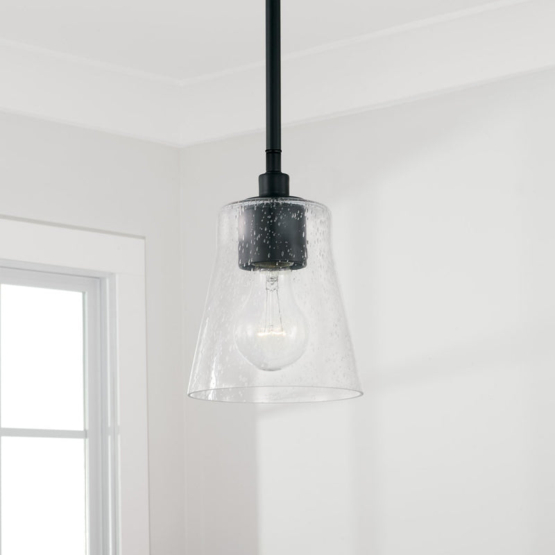 Baker Small Semi-Flush Mount in Matte Black