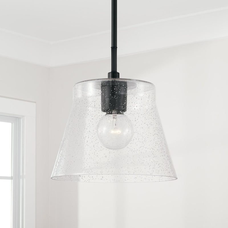 Baker Medium Semi-Flush Mount in Matte Black