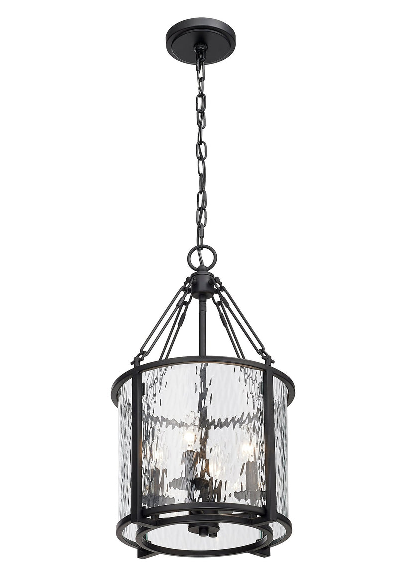 Barrington 4 Light 12" Pendant in Matte Black