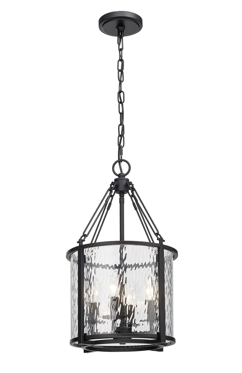 Barrington 4 Light 12" Pendant in Matte Black