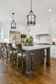 Barrington 4 Light 12" Pendant in Matte Black in a room setting