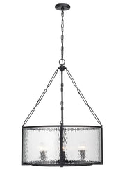 Barrington 6 Light 26" Pendant in Matte Black