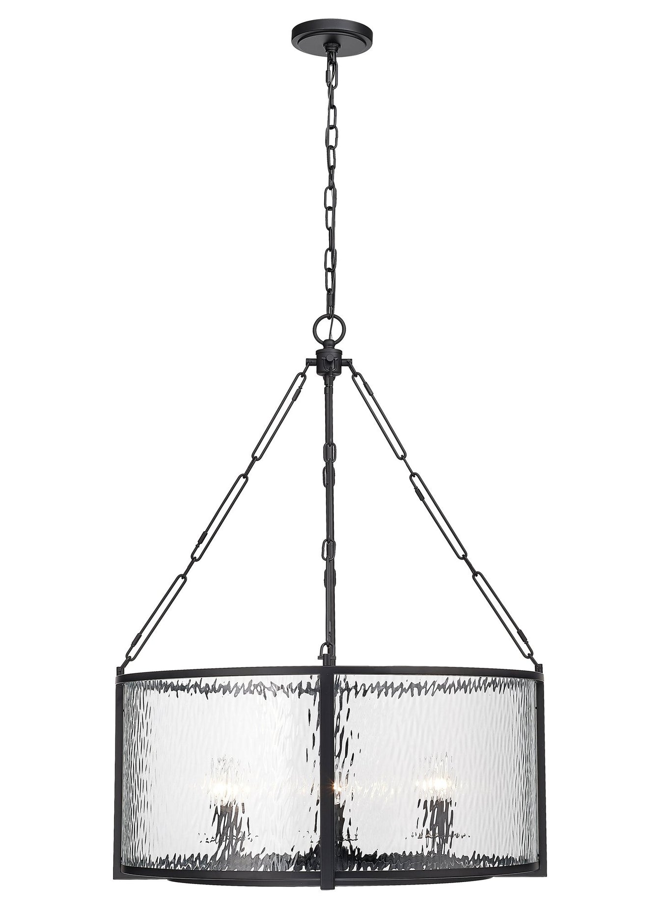 Barrington 6 Light 26" Pendant in Matte Black