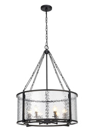Barrington 6 Light 26" Pendant in Matte Black