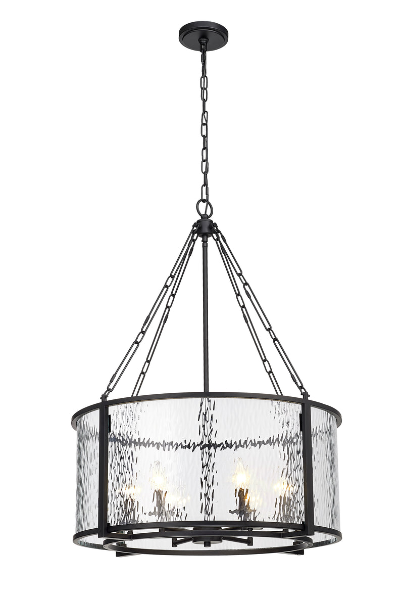 Barrington 6 Light 26" Pendant in Matte Black