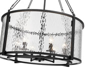 Barrington 6 Light 26" Pendant in Matte Black