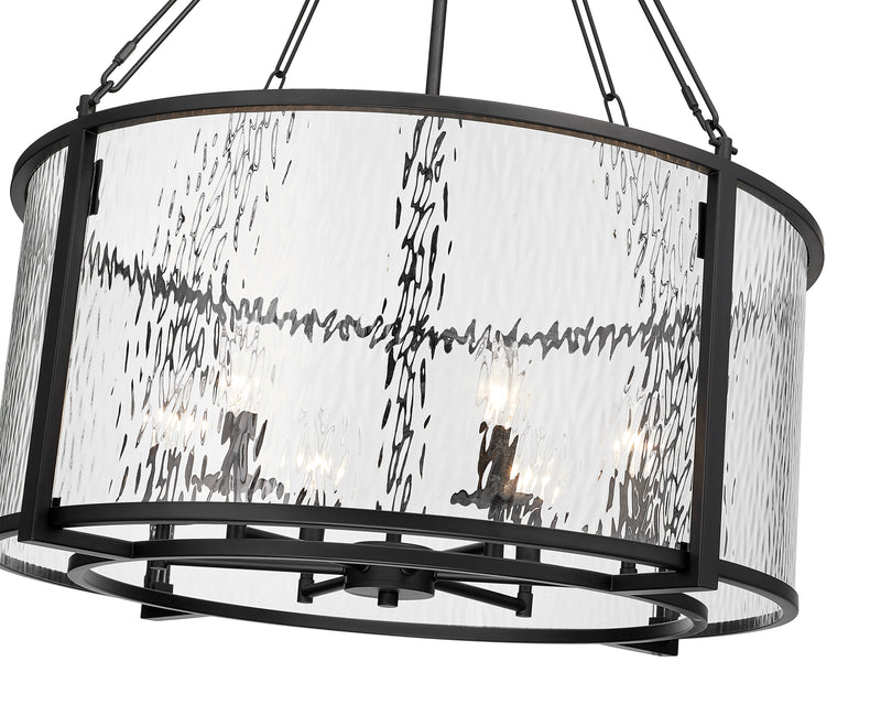 Barrington 6 Light 26" Pendant in Matte Black