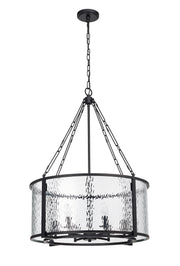 Barrington 6 Light 26" Pendant in Matte Black