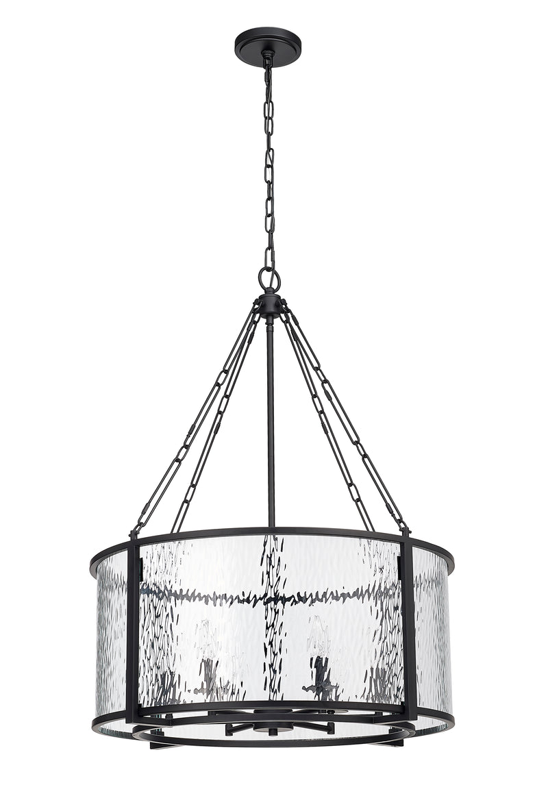 Barrington 6 Light 26" Pendant in Matte Black