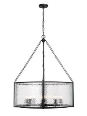 Barrington 8 Light 32" Pendant in Matte Black