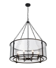 Barrington 8 Light 32" Pendant in Matte Black