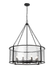 Barrington 8 Light 32" Pendant in Matte Black