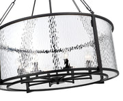 Barrington 8 Light 32" Pendant in Matte Black