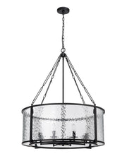 Barrington 8 Light 32" Pendant in Matte Black