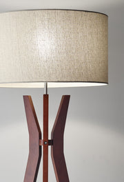 Bedford Shelf Floor Lamp in Solid Walnut Wood