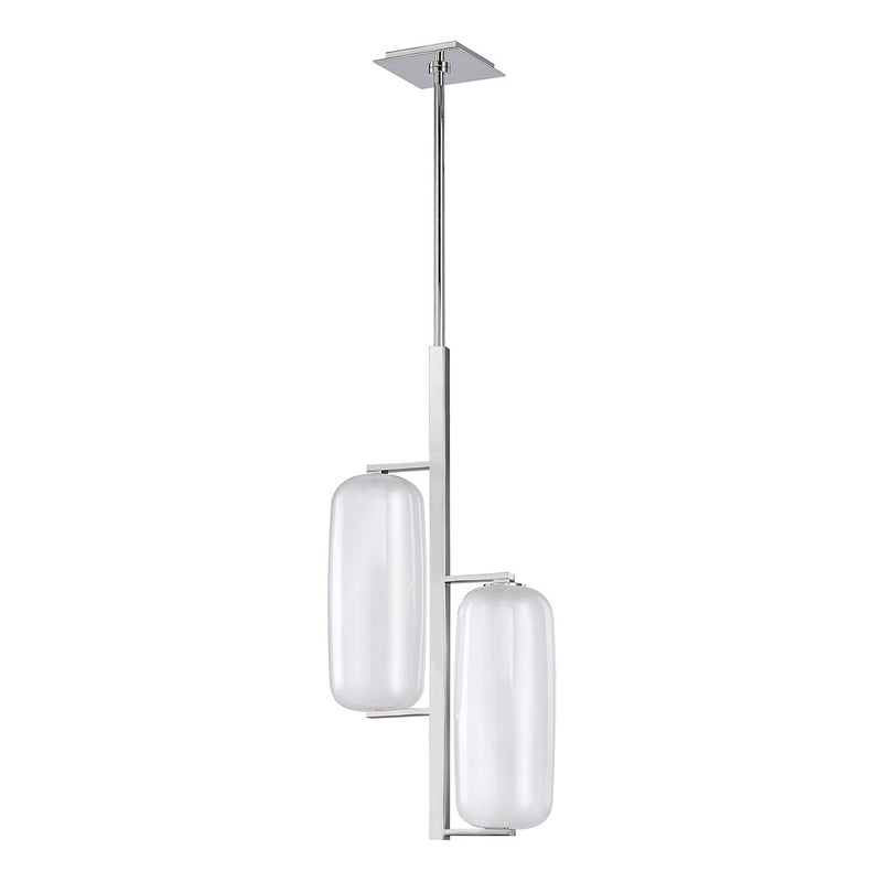 Pebble 2-Light Pendant in Polished Nickel