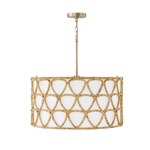 Tulum 4-Light 25" Pendant in Matte Brass