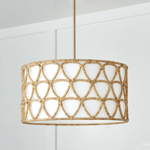 Tulum 4-Light 25" Pendant in Matte Brass