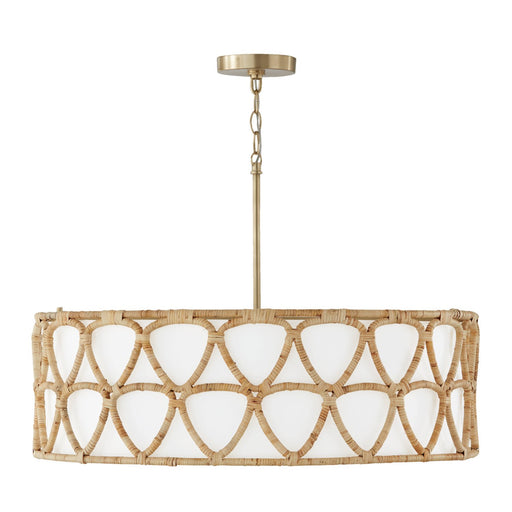 Tulum 4-Light 28" Pendant in Matte Brass