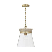 Finn Pendant in White Wash and Matte Brass