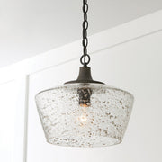Clive Pendant in Carbon Grey and Black Iron