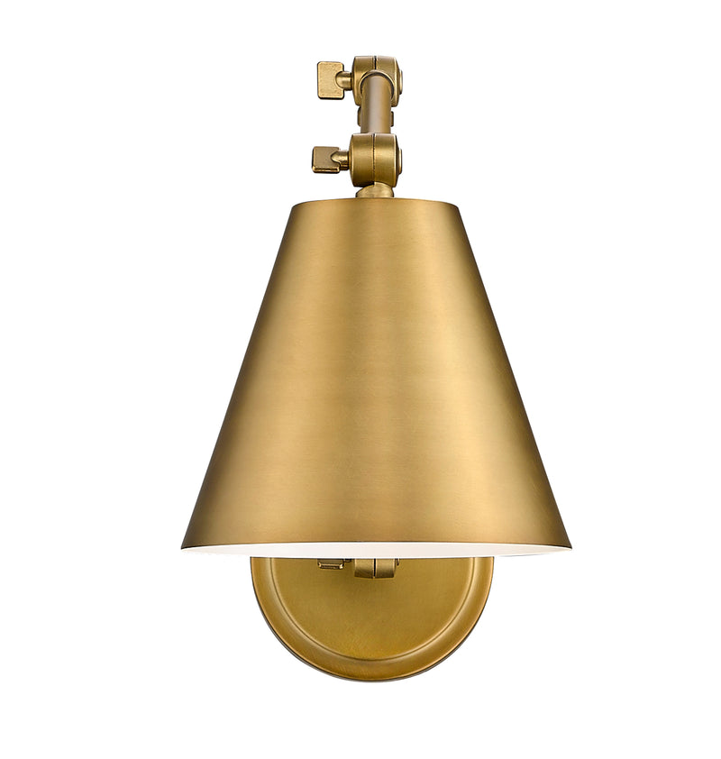 Regent 1 Light Wall Sconce in Rubbed Brass