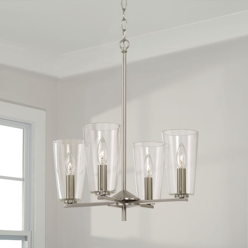 Portman 4-Light Chandelier in Brushed Nickel