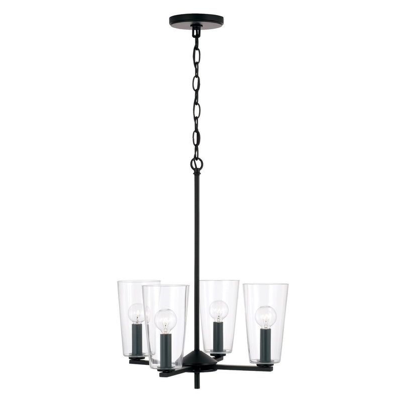 Portman 4-Light Chandelier in Matte Black
