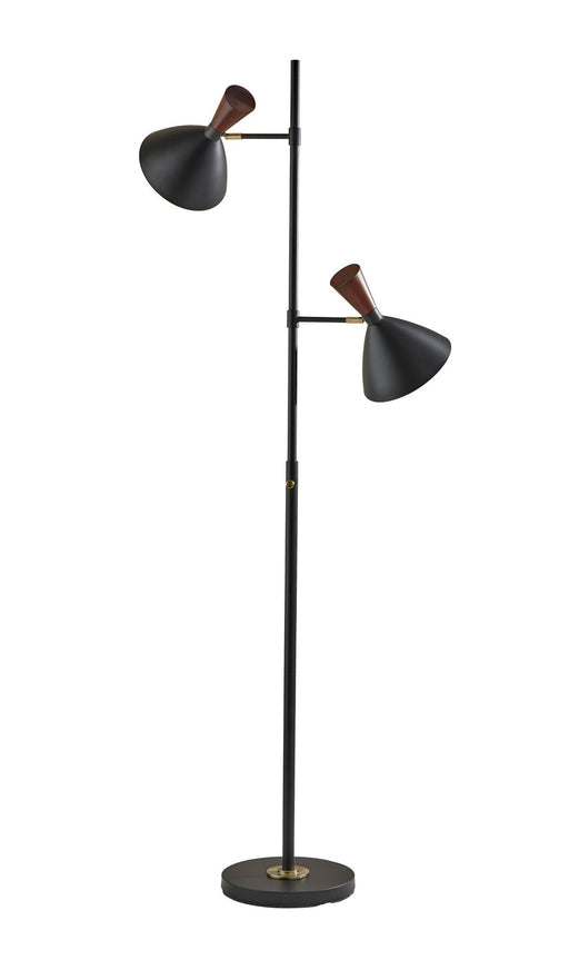 Arlo 2-Light Tree Floor Lamp in Black