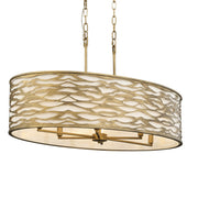 Kato 6-Light 36" Oval Pendant in Havana Gold
