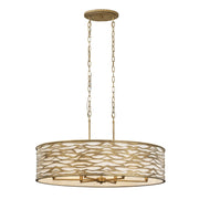 Kato 6-Light 36" Oval Pendant in Havana Gold