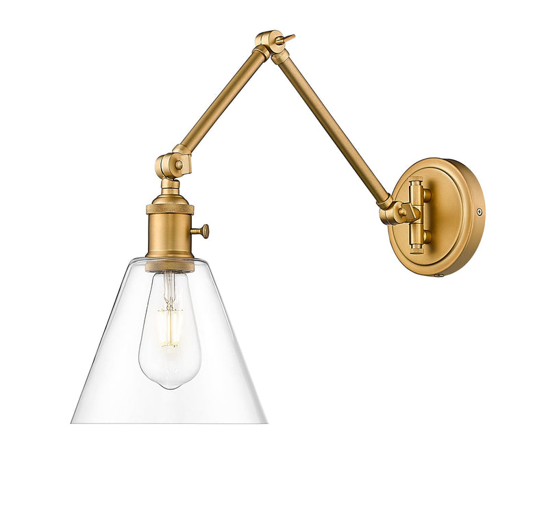 Gayson 1 Light 7.75" Wall Sconce in Rubbed Brass