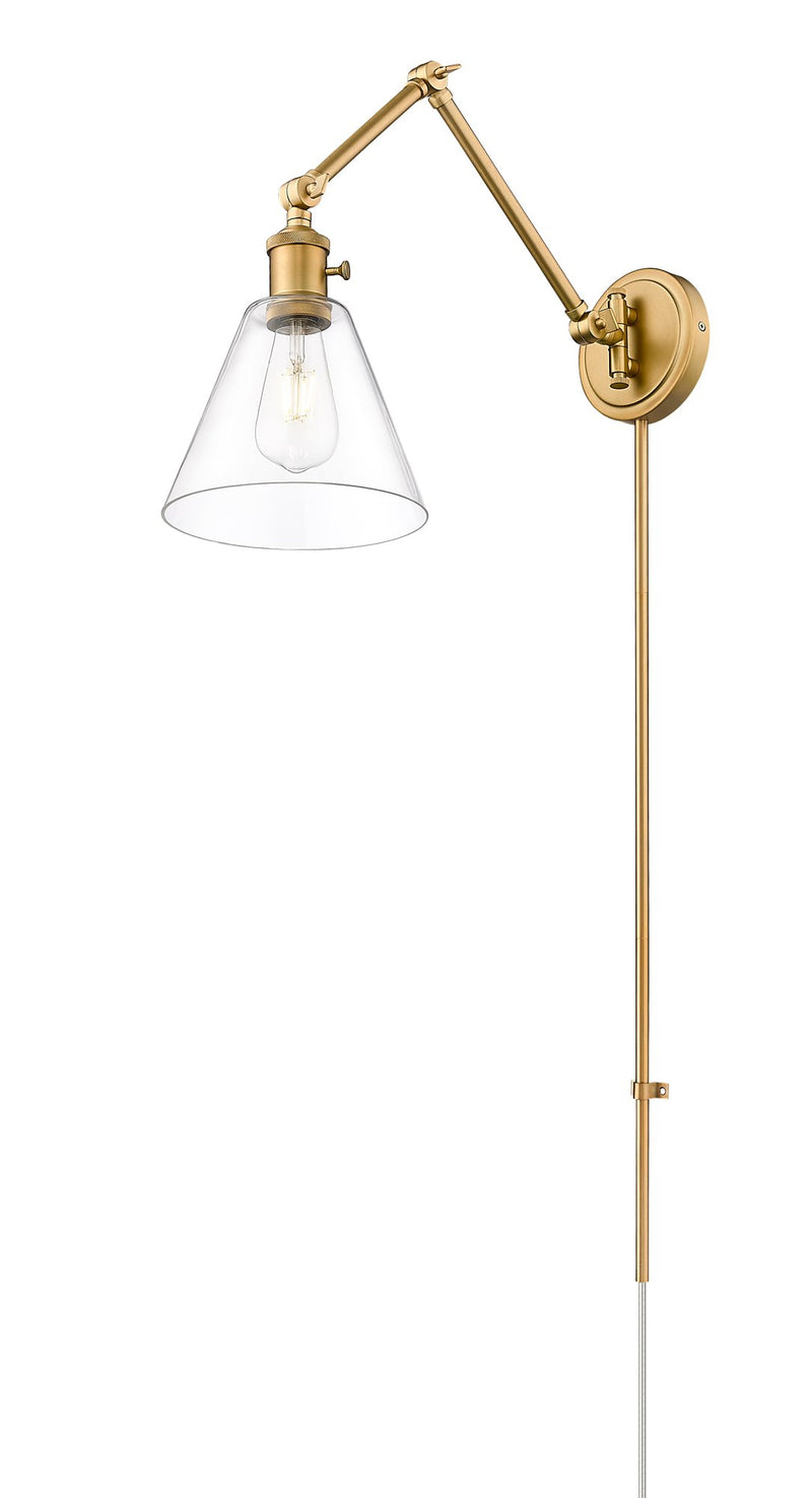 Gayson 1 Light 7.75" Wall Sconce in Rubbed Brass