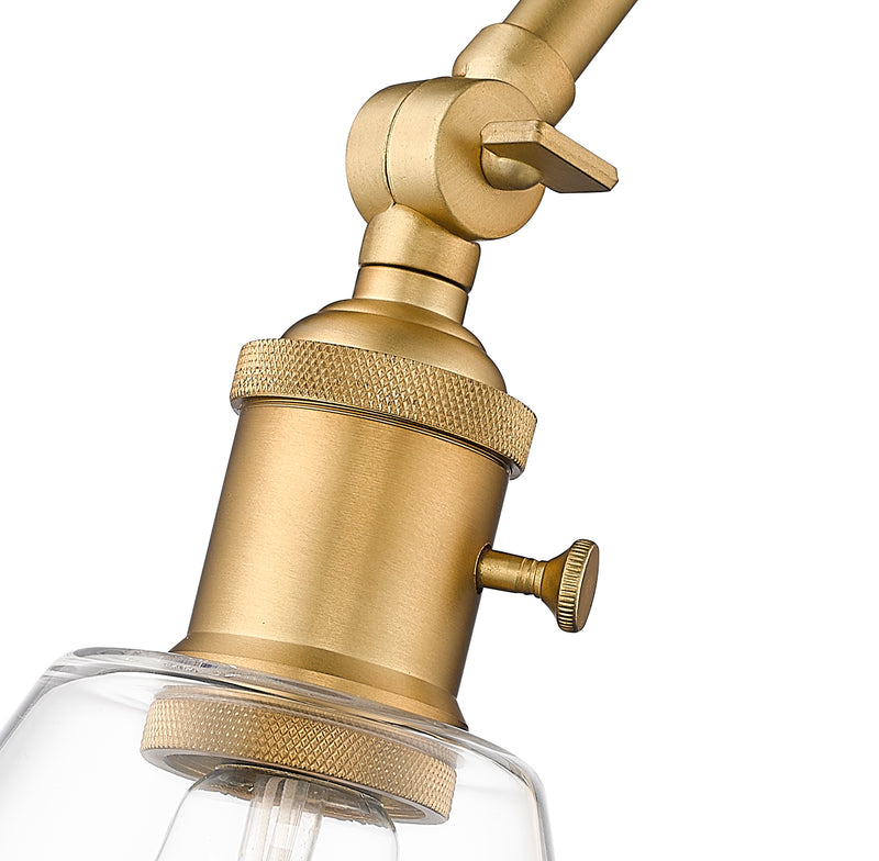 Gayson 1 Light 7.75" Wall Sconce in Rubbed Brass