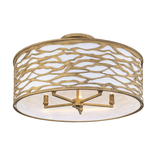 Kato 5-Light 24" Convertible Pendant / Semi-Flush in Havana Gold