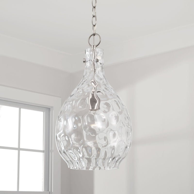 Brentwood Water Glass Pendant in Brushed Nickel