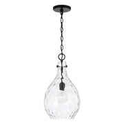 Brentwood Water Glass Pendant in Matte Black