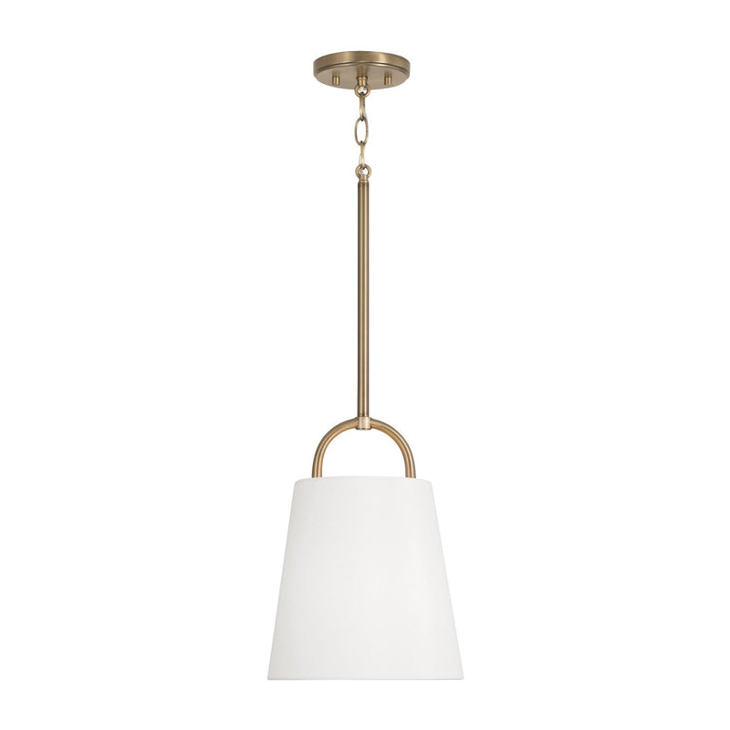 Brody Mini Pendant in Aged Brass